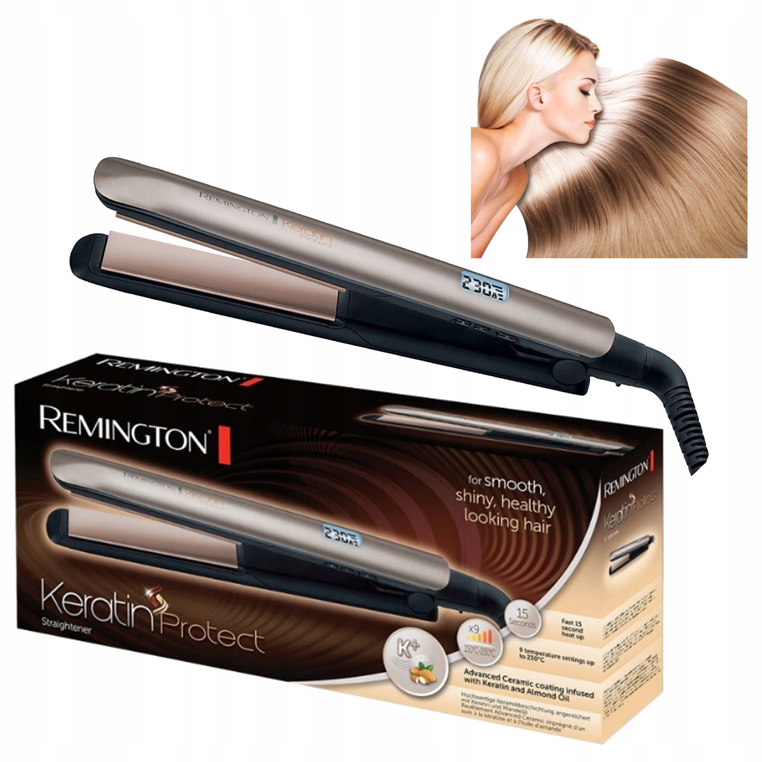 Žehlička na vlasy Remington POTAŽENÁ MANDĽOVÝM OLEJOM